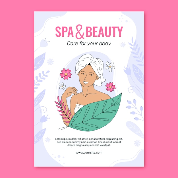 Spa poster design template