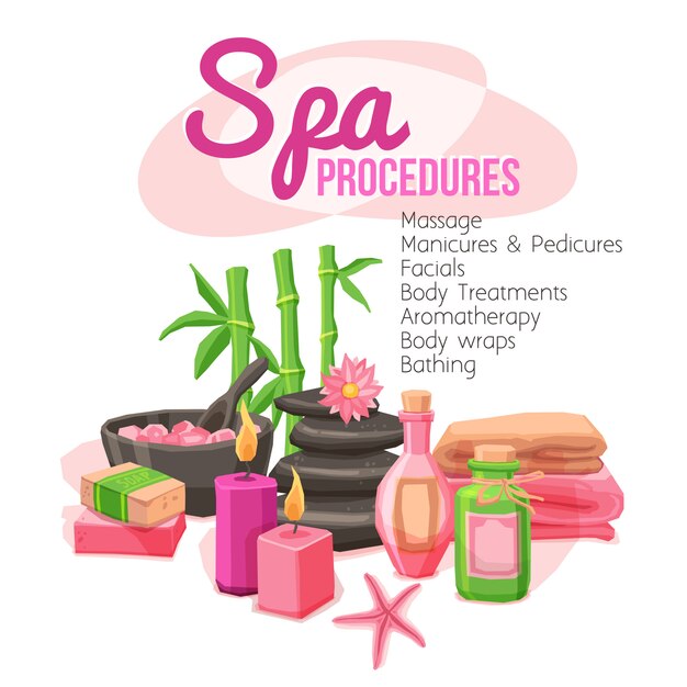 Spa Procedures Illustration