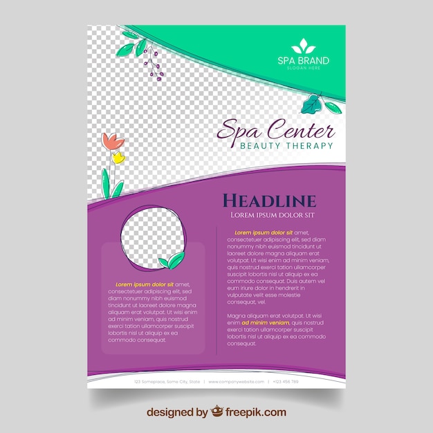 Free Vector spa and relax flyer template