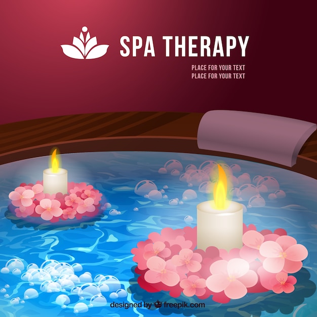 Free Vector spa therapy background