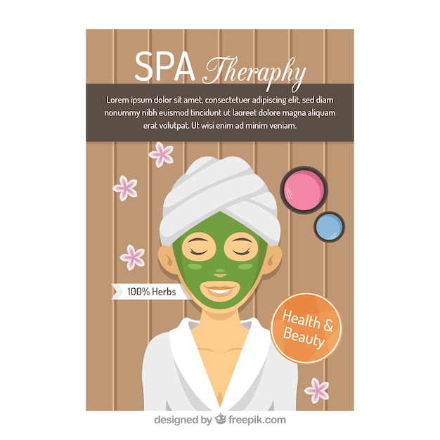 Free Vector spa therapy poster in flat design