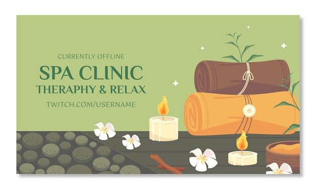 Free Vector spa treatment twitch background