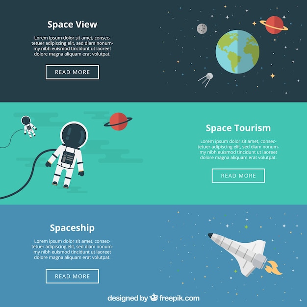 Free vector space banners