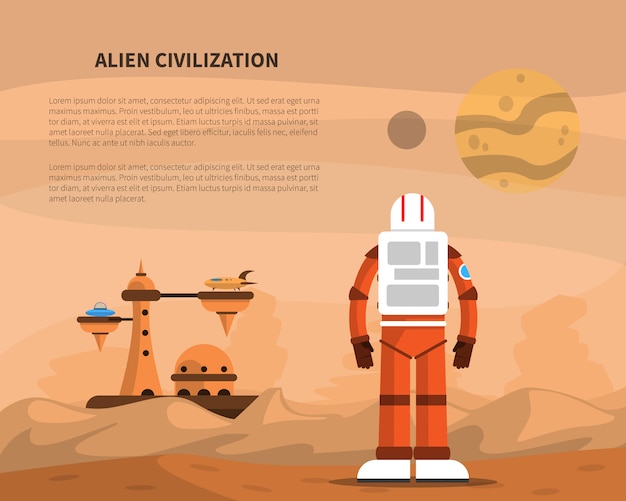 Free Vector space concept illustration