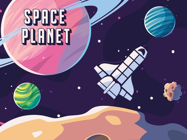 Space planet banner