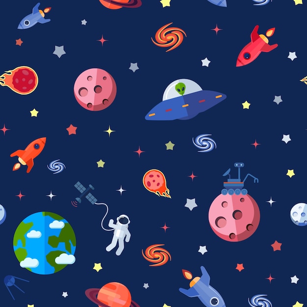 Space Seamless Pattern