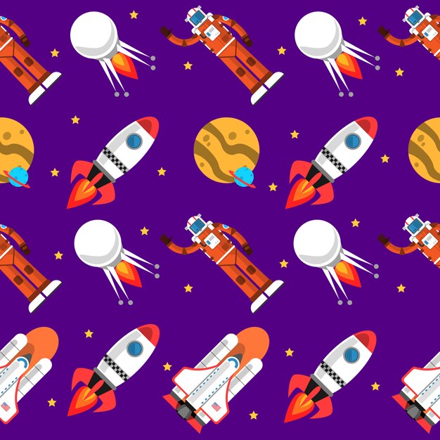 Space Seamless Pattern