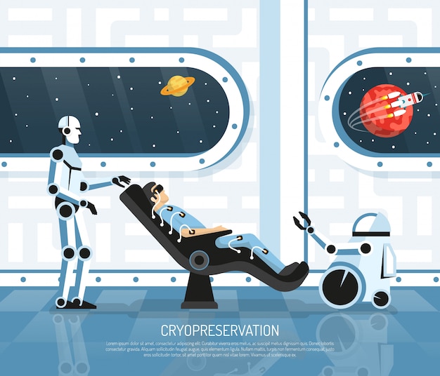 Free Vector space tourism futurology illustration