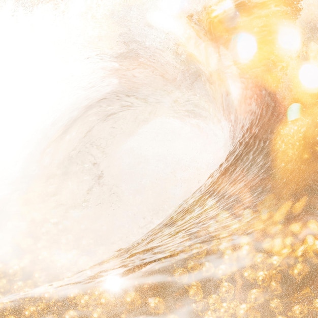 Free Vector sparkling wave background for social media ads