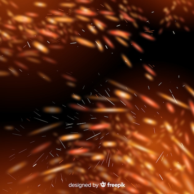 Free vector sparkly fire effect with transparent background