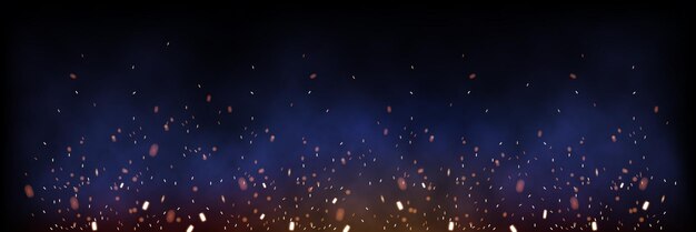 Sparks of fire horizontal banner