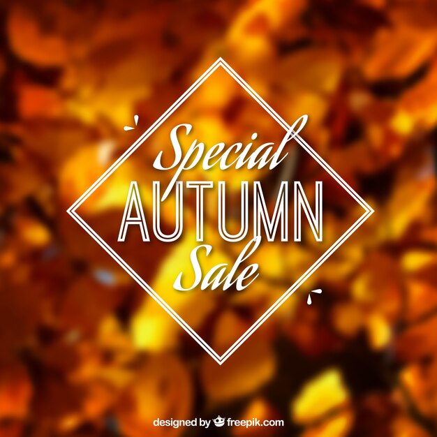 Special autumn sale with blurred style