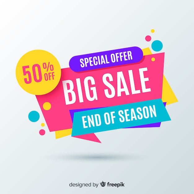 Special big sale offer end of season banner