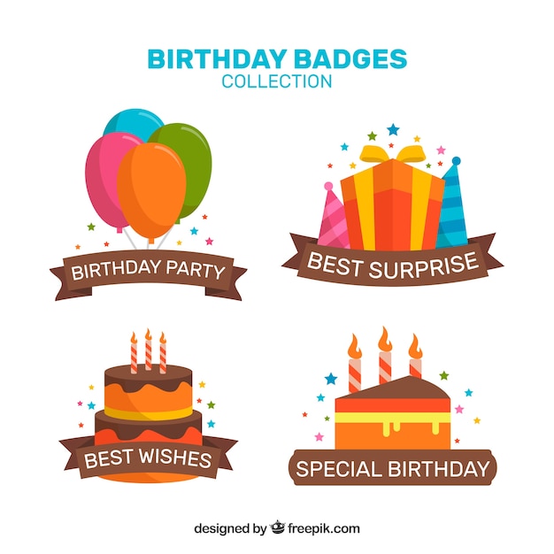 Special birthday badges collection