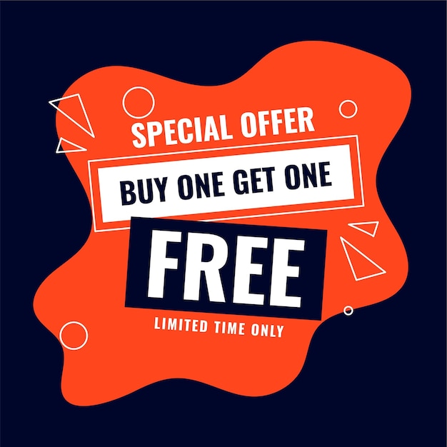 Free Vector special buy one get one free sale offer background