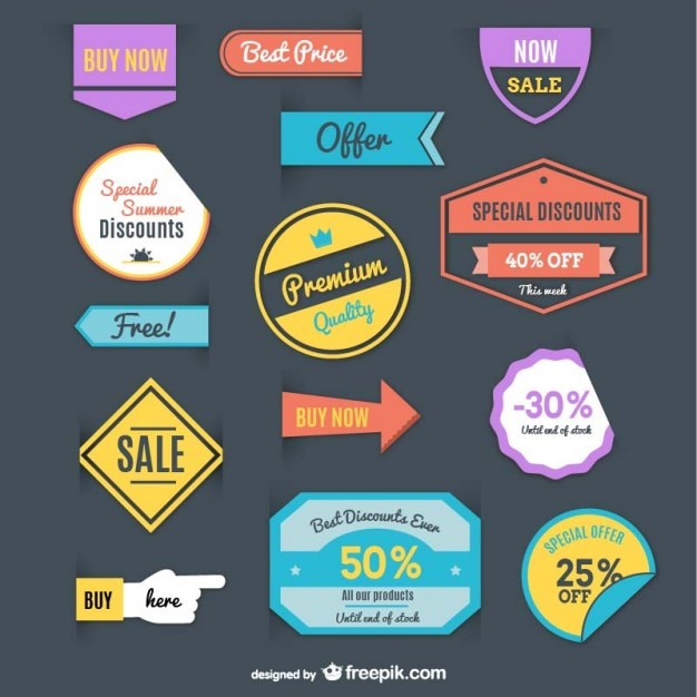 Free vector special discount labels