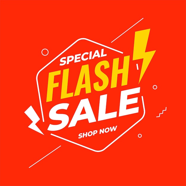 Special flash sale modern banner design vector illustration