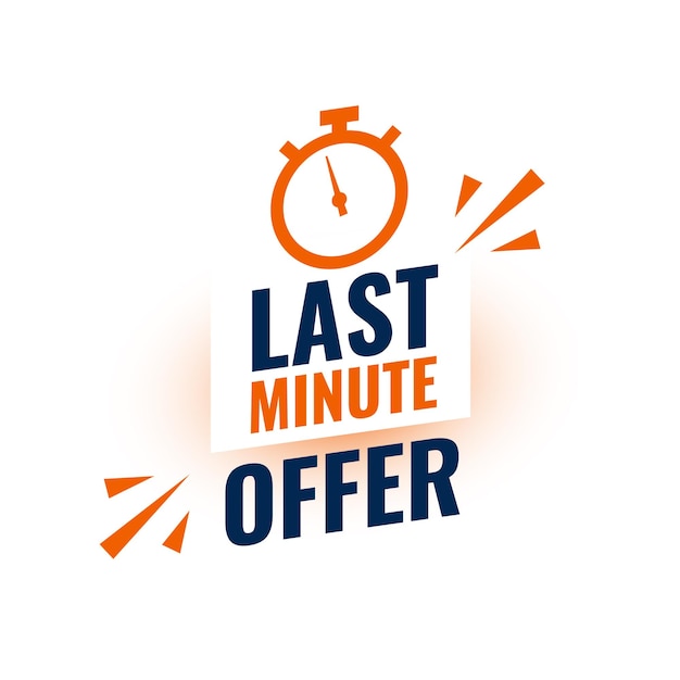 Special last minute offer background with clock design