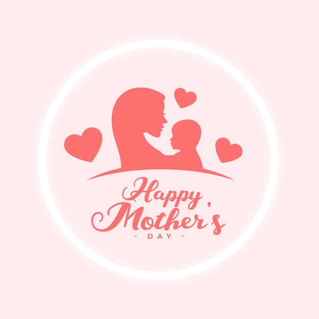 Free Vector special mother's day greeting background with cute love heart