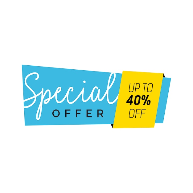 Free Vector special offer blue creative banner