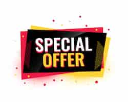 Free vector special offer creative sale banner design