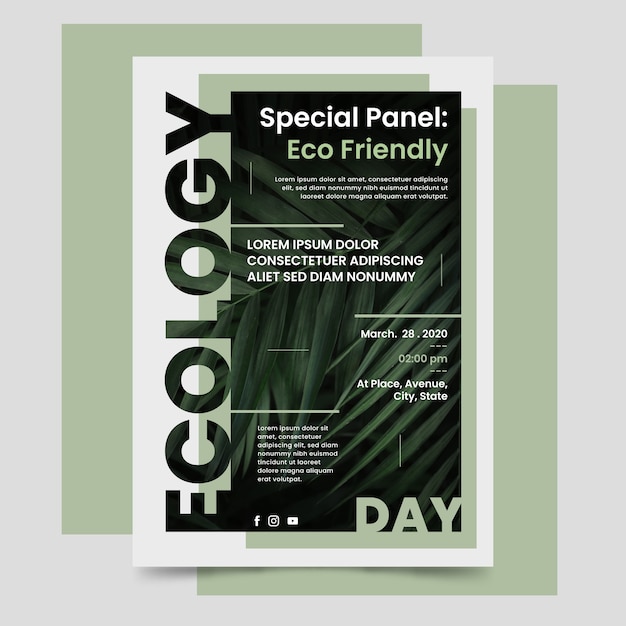 Free Vector special panel: eco friendly poster