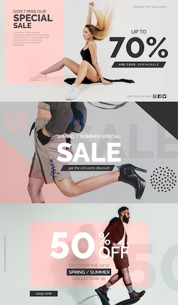 Free vector special sale banner template collection