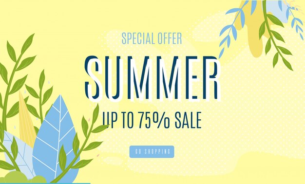 Special Summer Sales Banner Template with Great Discount Price