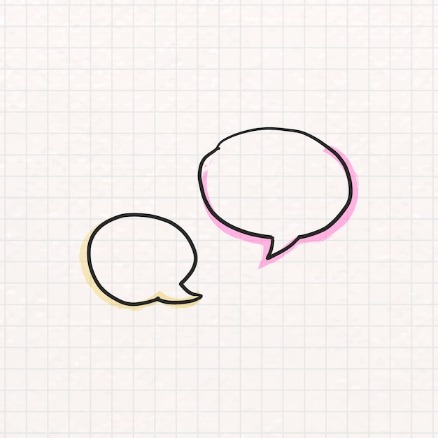 Speech bubble creativity doodle vector