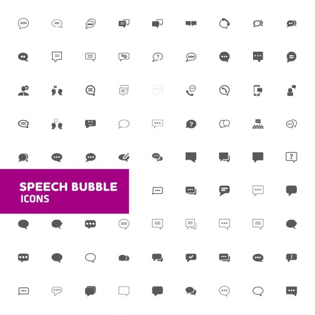 Speech bubble icons