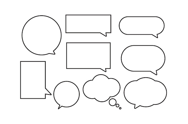 Speech bubble message balloon dialog communication comic cartoon vector illustration