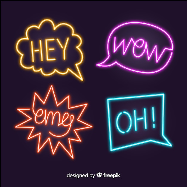 Speech bubble variety with different expressions