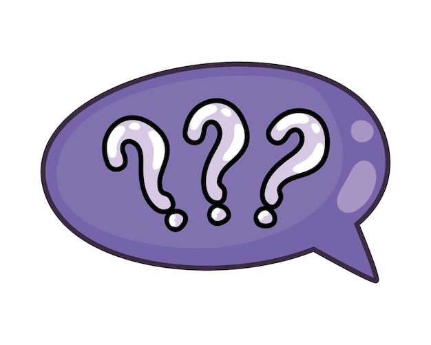 Free Vector speech bubble with interrogation sign quest isolated icon