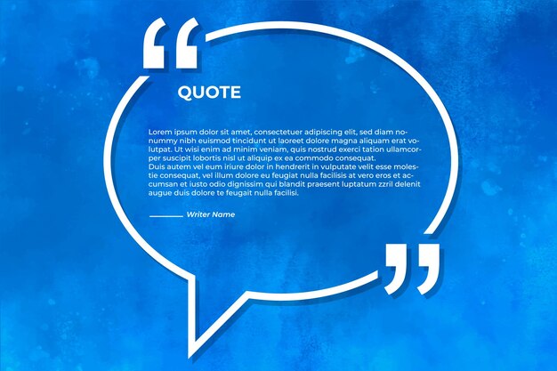 Speech bubble with quote template