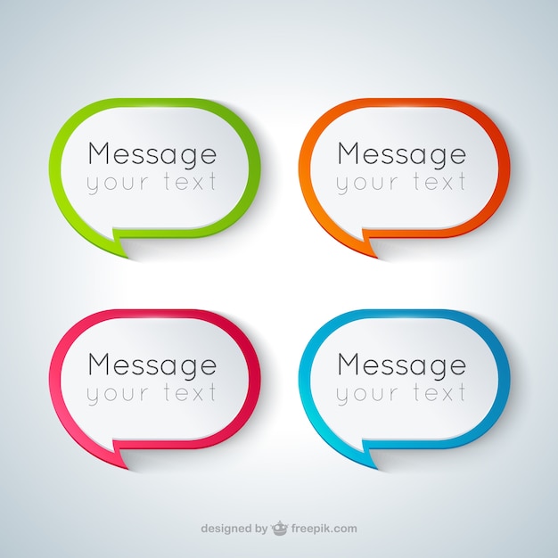 Speech bubbles in modern style