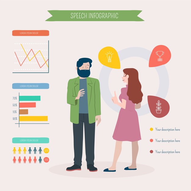 Speech therapy infographic in hand drawn style