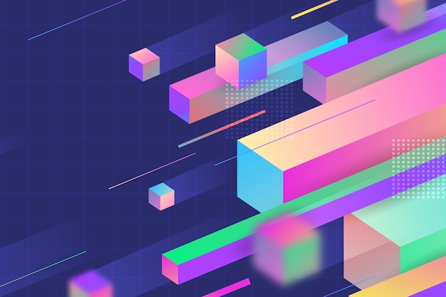 Speed geometric shapes 3d landing page