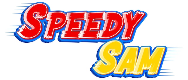 Speedy Sam logo text design