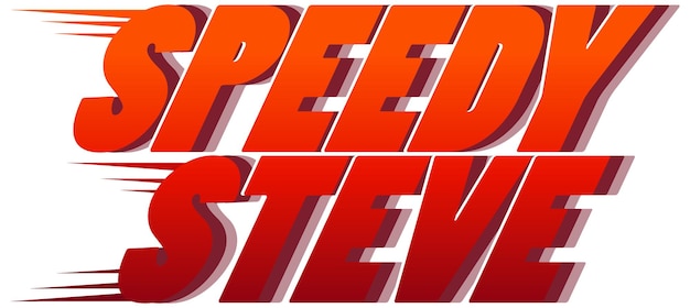 Speedy Steve logo text design