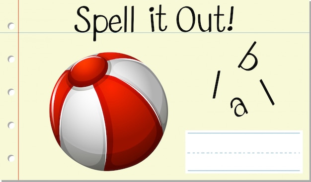 Spell english word ball