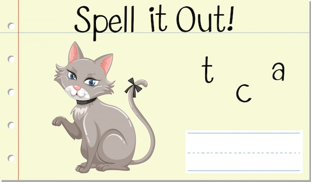 Spell english word cat