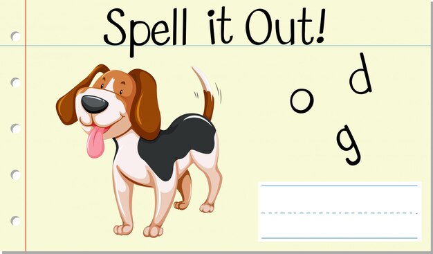 Spell English word dog