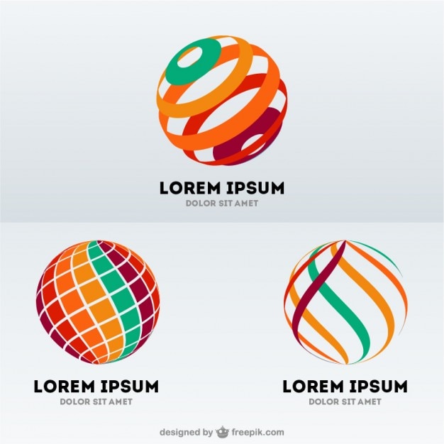 Sphere shape abstract logos