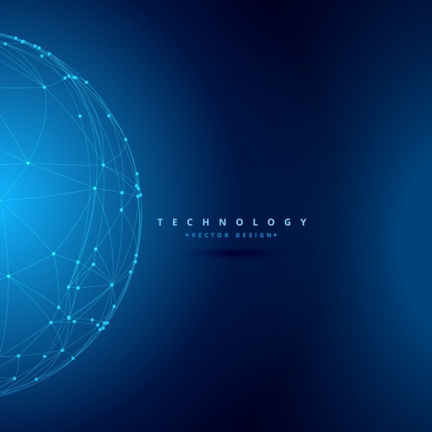 Sphere wireframe technology background