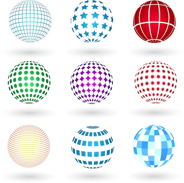 Spheres with various designs