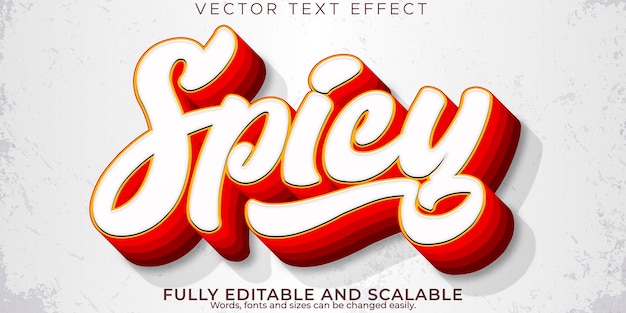 Spicy sauce text effect editable red and hot text style