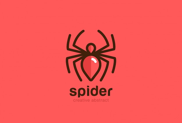 Spider Logo linear vector icon.