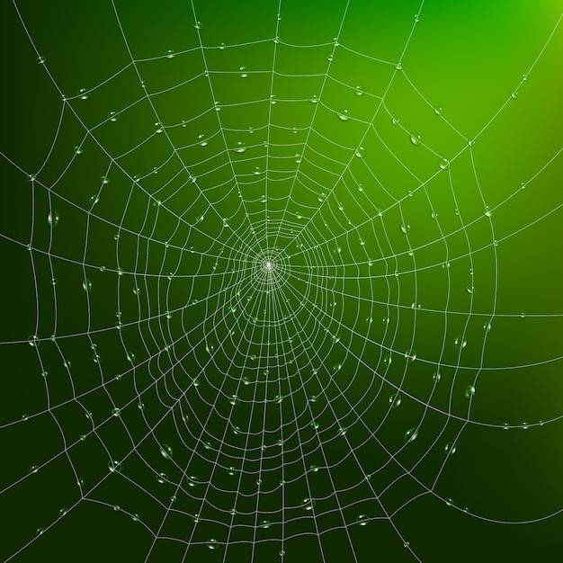 Free Vector spider web with drops