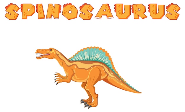 Spinosaurus with orange skin