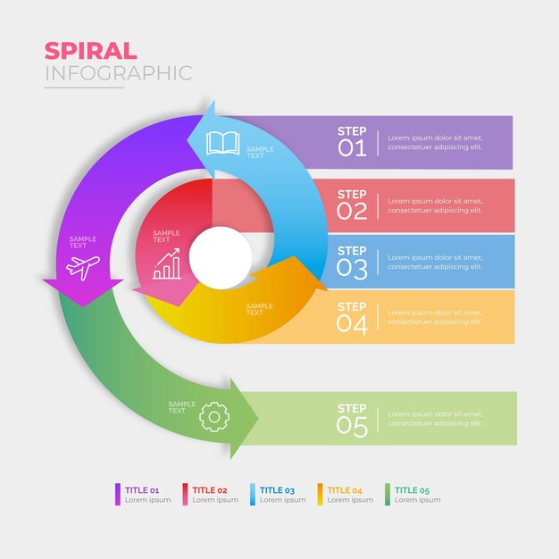 Spiral infographic concept